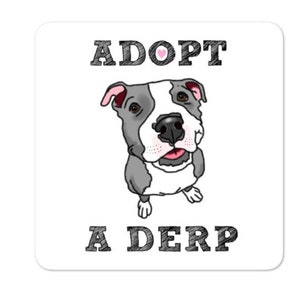 Funny Pit Bull Sticker, Rescue Pit Bull, Derpy Dog Sticker, Pit Bull Derp, Cute Pittie, Pittie Mom, Pit Bull Gifts, Pittie Sticker, Adopt