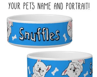 Gepersonaliseerde hondenbak, aangepaste hondenbak, gepersonaliseerde kattenbak, aangepaste kattenbak, huisdierportret, hondenportret, kattenportret, hondencadeau aangepast