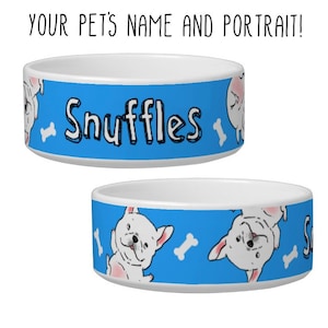 Personalized Dog Bowl, Custom Dog Bowl, Personalized Cat Bowl, Custom Cat Bowl, Pet Portrait, Dog Portrait, Cat Portrait, Custom Dog Gift