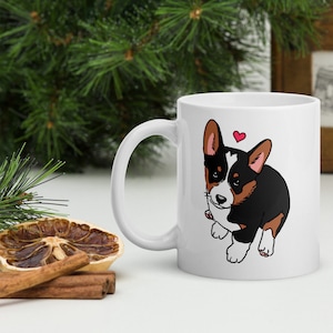 Tricolor Corgi Mug, Cute Corgi Mug, Corgi Lover Gift, Corgi Gift, Pembroke Welsh Corgi, Corgi Mom, Corgi Dad, Tricolor Dog, Corgi Owner