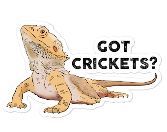 Bearded Dragon Sticker, Beardie Sticker, Bearded Dragon Mom, Bearded Dragon Gifts, Funny Beardie Sticker, Got Crickets Sticker, Reptile Gift