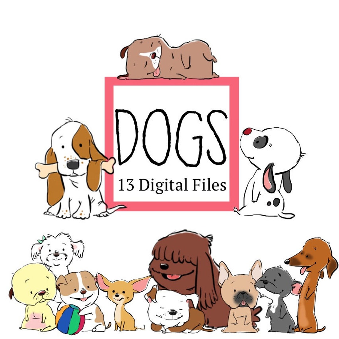 Dog Clipart, Printable, Instant Download, Digital Clipart, Clipart ...