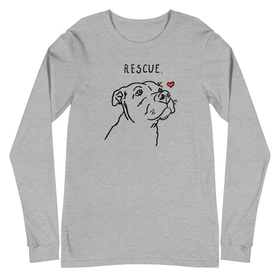 Shirt Love A Pit Rescue Rescue Love Long Sleeve T-shirt, Pitbull