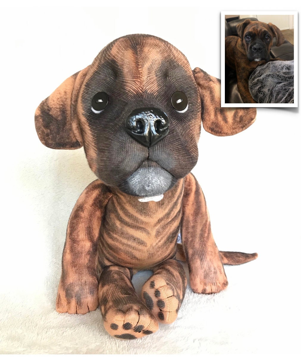 Brindle boxer dog stuffed animal online