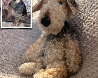 AANGEPASTE Airedale-replica, Airedale Terrier-cadeau, Airedale Memorial-cadeau, pluche Airedale, Airedale Lover-cadeau, gevulde Airedale, Airedale-moeder