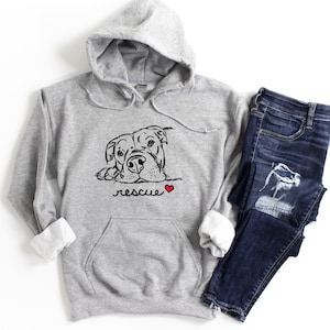 Rescue Dog Hoodie, Rescue Pit Bull Hoodie, Rescue Mom, Foster Dog, Pittie Mom, Pit Bull Mom, Pit Bull Dad, Adopt Don&#39;t Shop, Sweet Pit Bull