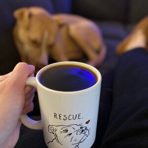 Rescue Love Mug, Pitbull Mug, Dog Mug, Rescue Mom Mug, Rescue Dad Mug, Adopt Don't Shop Mug, Pitbull Lover Mug, Cute Pitbull, Pittie Mom image 2