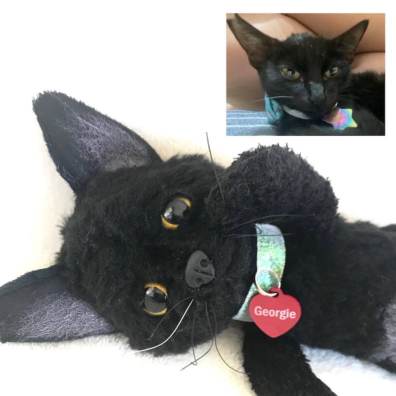 Custom Stuffed Animal Cat, Gift for Cat Lovers, Cat Replica, Pet Portrait, Loss of Cat, Pet Loss Gifts, Custom Stuffed Cat Memorial, Cat Mom image 3