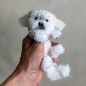 Realistic Shih Tzu, Shih Tzu Figurine, Posable Dog, Dollhouse Pet, Shih Tzu Sculpture, Shih Tzu Art Doll, Shih Tzu Gift, Miniature Dog