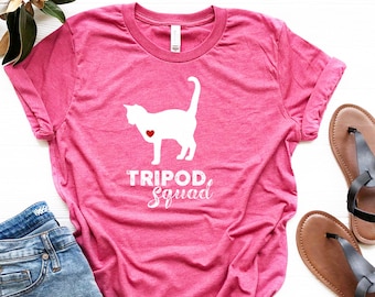 Tripod Squad Shirt, Tripaw Cats, Tripod Cats, Tri-Paw Cats, Tri-Paw Shirt, Tripod Shirt, Tripaw Gift, Tripod Cat Gift, Tripaw Mom, Cat Mom