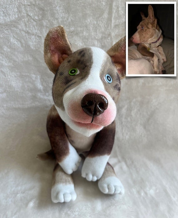 Brindle pitbull stuffed animal hot sale