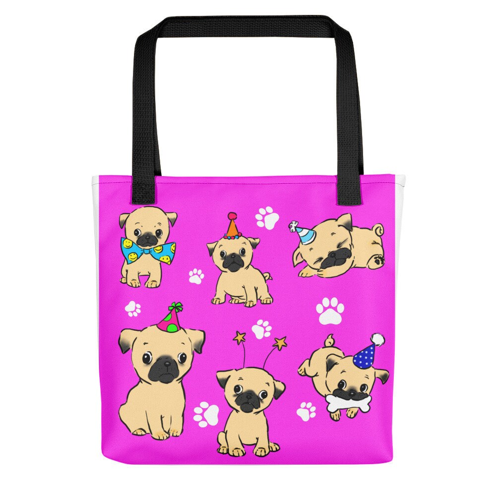 Pug Tote Bag Dog Tote Bag Pug Puppies Dog Mom Gift Pug Etsy