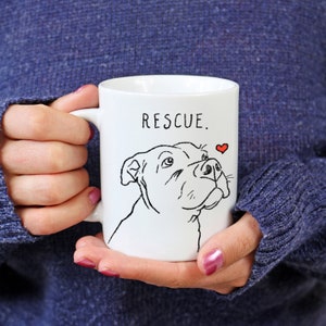 Rescue Love Mug, Pitbull Mug, Dog Mug, Rescue Mom Mug, Rescue Dad Mug, Adopt Don't Shop Mug, Pitbull Lover Mug, Cute Pitbull, Pittie Mom image 8