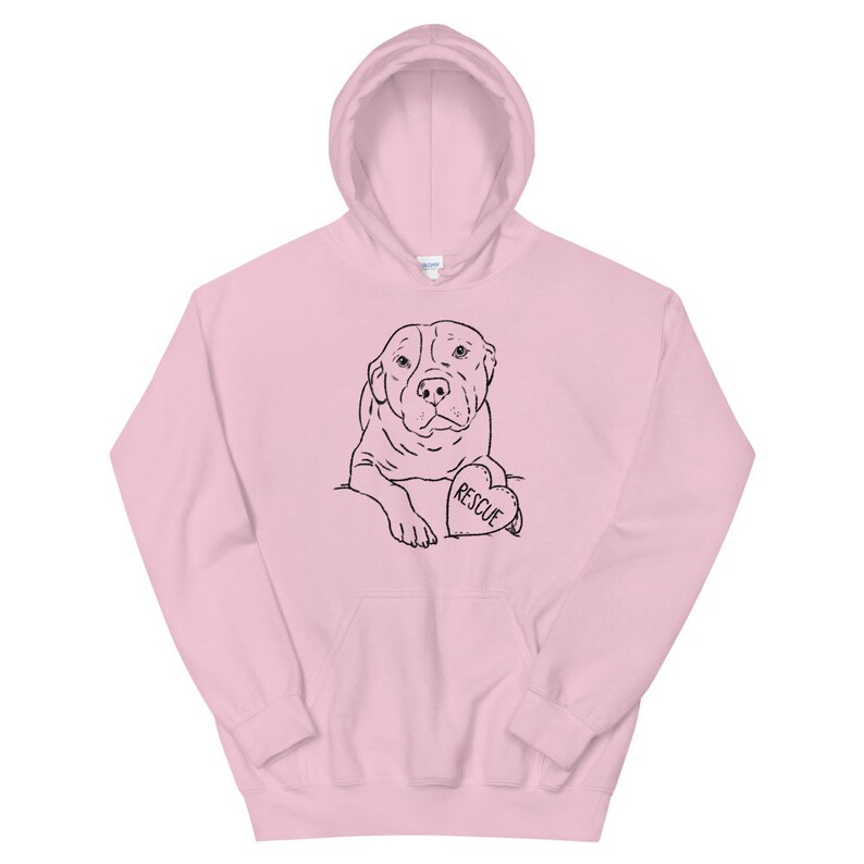 Rescue Dog Hoodie Rescue Dog Sweatshirt Pit Bull Rescue Pit Etsy