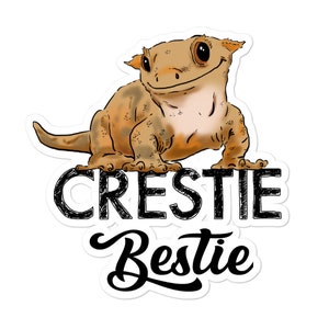 Crestie Bestie Sticker, Crested Gecko Geschenken, Crestie Mom, Crestie Dad, Gecko Lovers, Gecko Mom, Gecko Dad, Cute Crested Gecko Art, Vinyl
