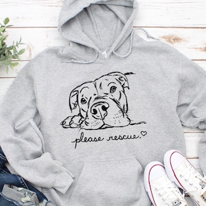 Rescue Dog Hoodie, Rescue Pit Bull Hoodie, Rescue Mom, Foster Dog, Pittie Mom, Pit Bull Mom, Pit Bull Dad, Adopt Don't Shop, Sweet Pit Bull