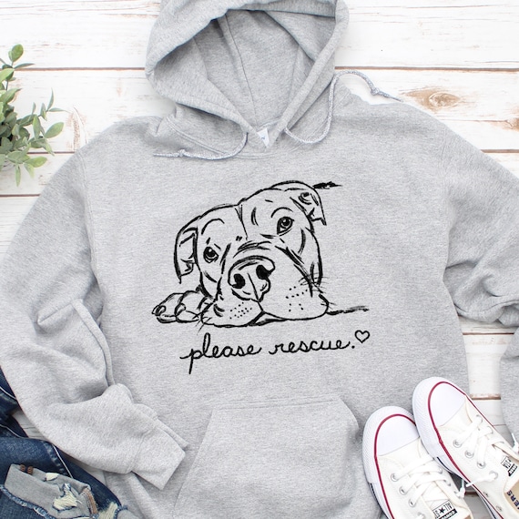 Rescue Dog Hoodie Rescue Pit Bull Hoodie Rescue Mom Foster Dog