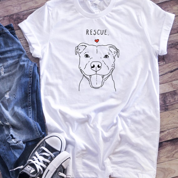 Rescue Dog T-shirt, Pit Bull Shirt, Dog Shirt, Rescue Mom, Adopt
