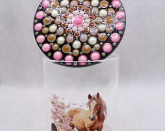 8 oz Glass Jars - Horse Theme