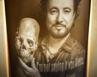 Lámpara de noche litofanía 3D personalizada de Giorgio de Ancient Aliens