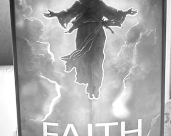 Luz de noche litofanía 3D personalizada, fe, Jesús y religión