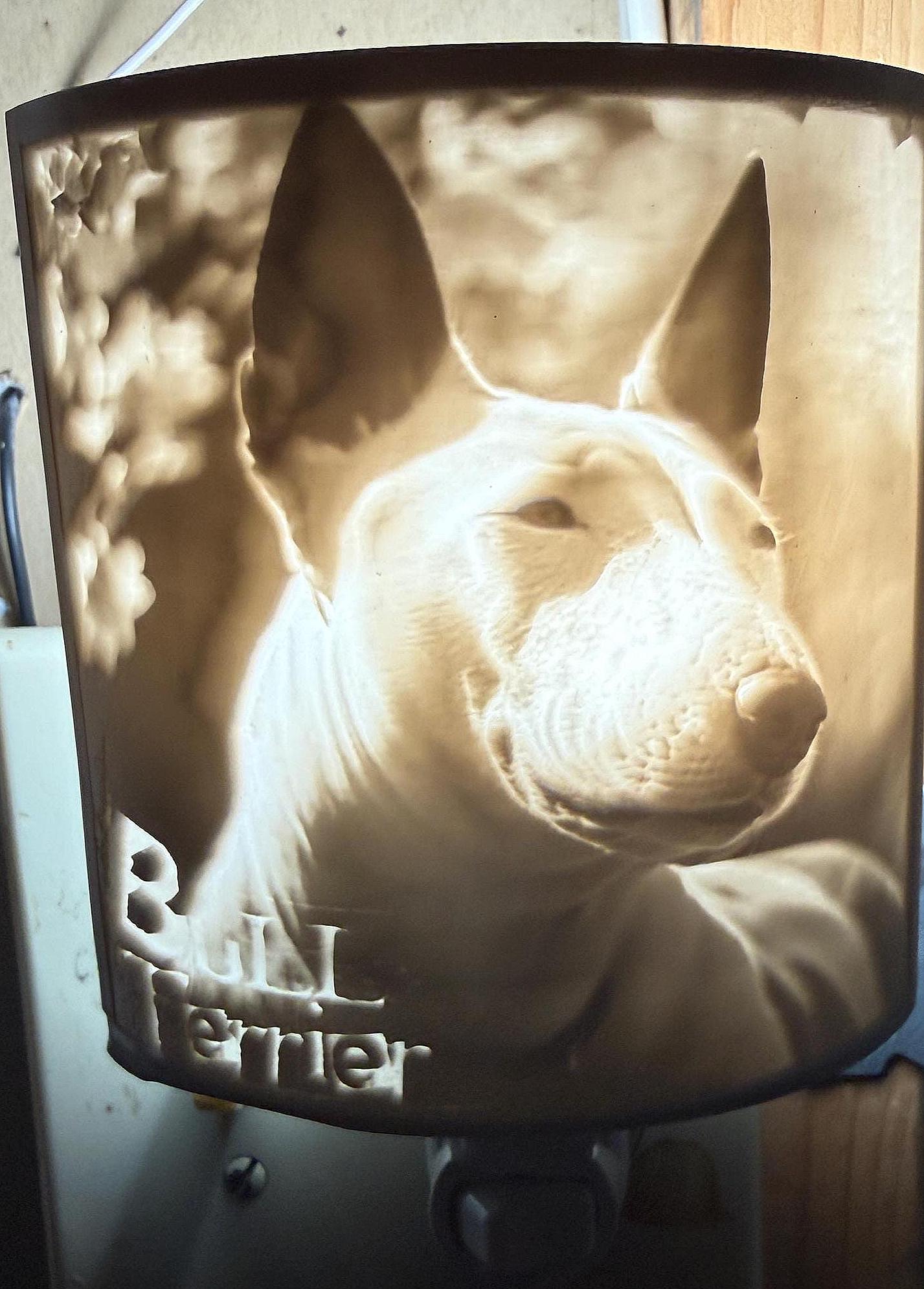 ブルテリアのランプ　ルームライト Bull Terrier Lamp - Etsy