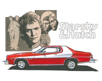 スタスキー＆ハッチ グランド・トリノ アートプリントポスター