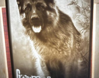 Lámpara de noche litofanía 3D personalizada y única con forma de perro pastor alemán