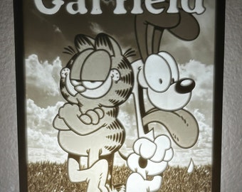 Lámpara de noche litofanía 3D personalizada y única de Garfield