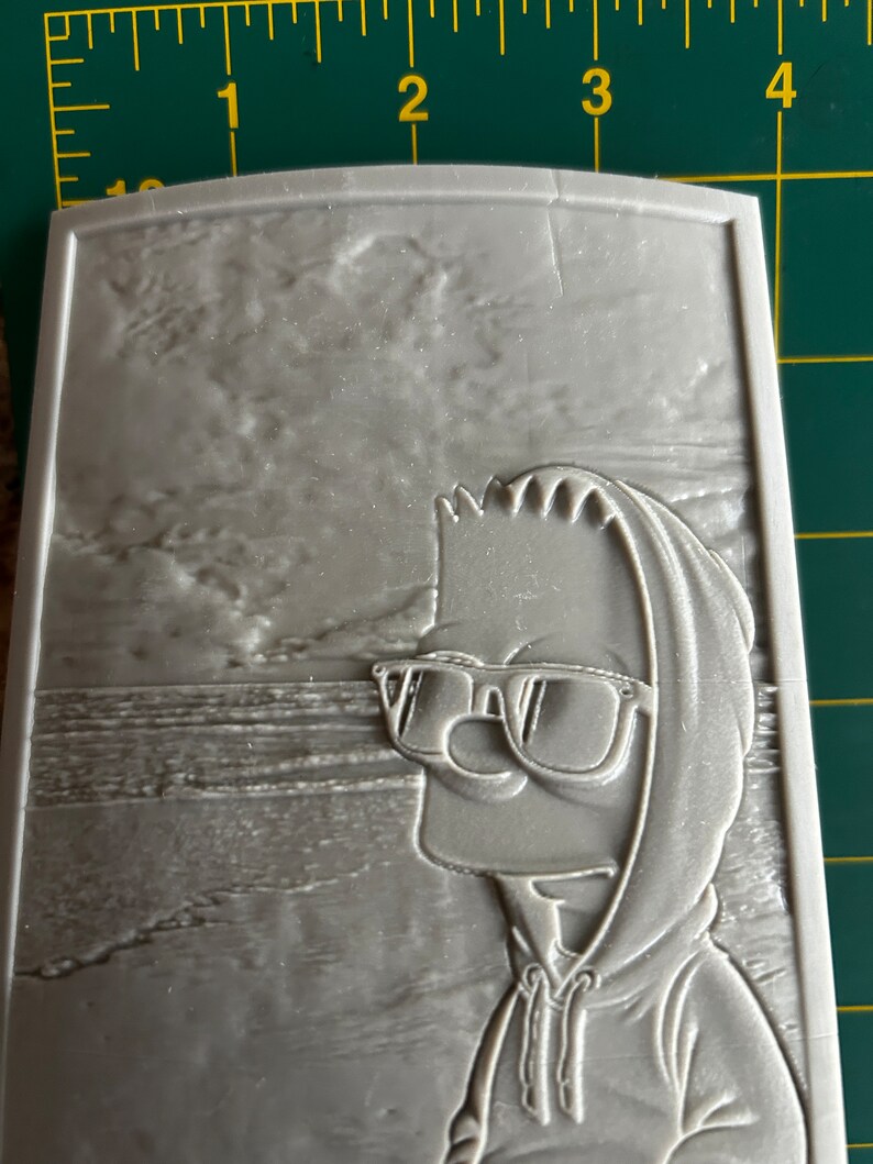 Bart Simpson on Beach Custom Made 3D Lithophane Night-light - Etsy