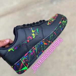 Custom Toddler/kids/men/ Women Custom Neon Slatter Airforce 1 Shoes - Etsy