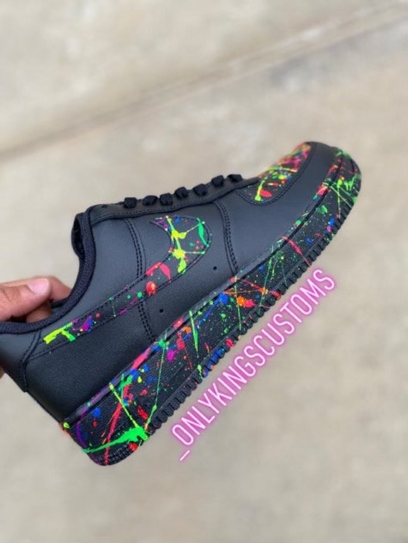 Custom Toddler/kids/men/ Women Custom Neon Slatter Airforce 1 Shoes - Etsy