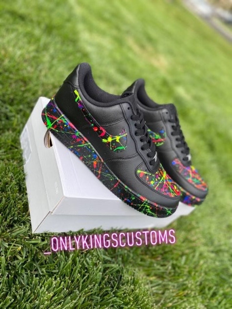 Custom Toddler/kids/men/ Women Custom Neon Slatter Airforce 1 Shoes - Etsy