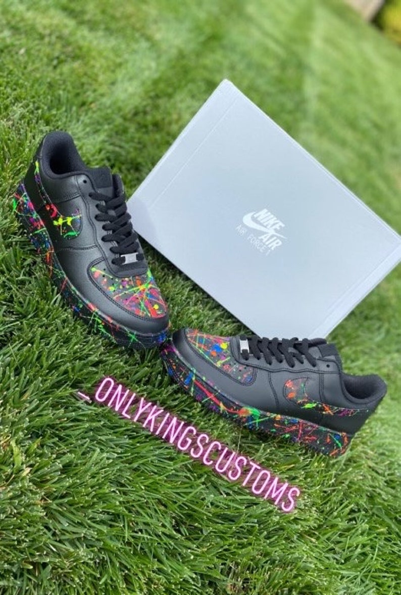 Custom Toddler/kids/men/ Women Custom Neon Slatter Airforce 1 Shoes - Etsy