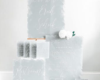 Wedding Sign Package, Wedding Sign Bundle, Wedding Welcome Sign, Painted Acrylic Wedding Signs, Wedding Signs, Sign Package, Floral Wedding.