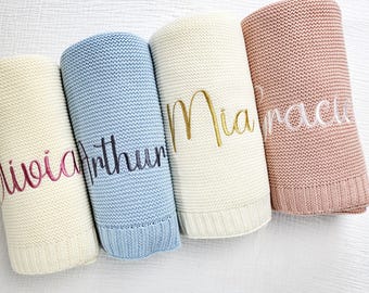 Personalised Baby blanket with name Embroidered blanket for newborn gift CARD INCLUDED, Embroidered name blanket for baby, Newborn gifts
