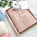 Baby gift Personalised blanket CARD INCLUDED Baby Name Blanket Custom product logo