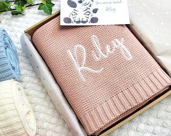 Baby gift Personalised blanket CARD INCLUDED Baby Name Blanket Custom