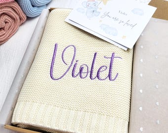 Custom Personalised Baby Blanket – Gift with Name Included