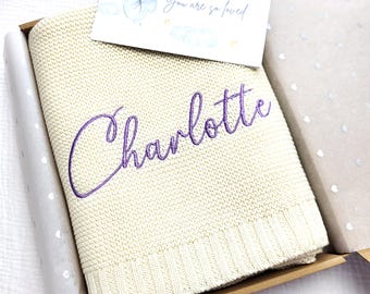 Personalised Newborn Blanket – Custom Baby Shower Gift