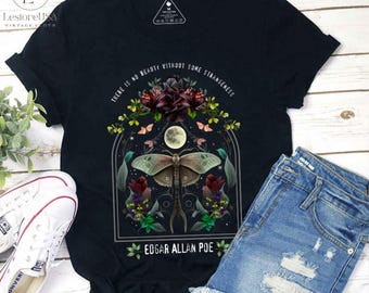 There Is No Beauty Without Some Strangeness Teacher Vintage T-Shirt, Teacher Shirt, Literature Teacher Shirt, Halloween Shirt
