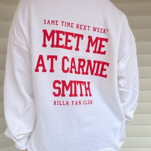 SIZE ADULT XL, meet me carnie smith stadium, pittsburg state university merch, crew neck, pitt state sweat shirt, game day merch,