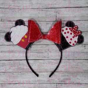 Cupcake Mäuseohren Stirnband In the Hoop Stickmuster, digitales Muster für 10 mm Stirnbänder, Süßes Nostalgisches Design Download