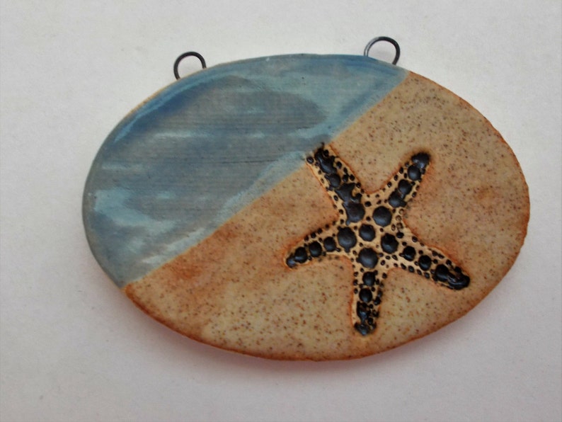 Ceramic Starfish on the Beach Pendant