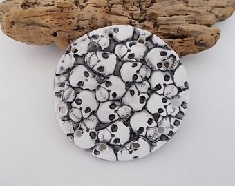 Handgemachte Skull Pine Needle Korb Basis