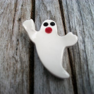 Ceramic Halloween Ghost Pendant