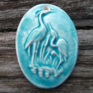 Ceramic Bird Craines Pendant