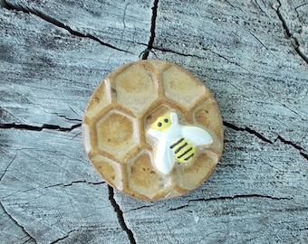 Handmade Ceramic Bee Hive Pendant