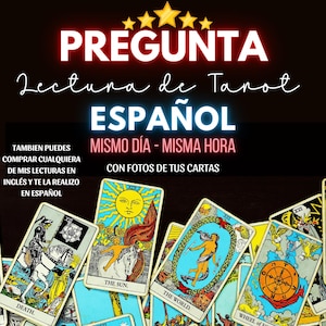 8 Cartas, Tarot en ESPAÑOL, Respuesta Rapida, Lectura de Pregunta Personalizada Muy Detallada, Fotos de Tus Cartas, Tarotista