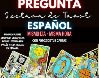8 Cartas, Tarot en ESPAÑOL, Respuesta Rapida, Lectura de Pregunta Personalizada Muy Detallada, Fotos de Tus Cartas, Tarotista